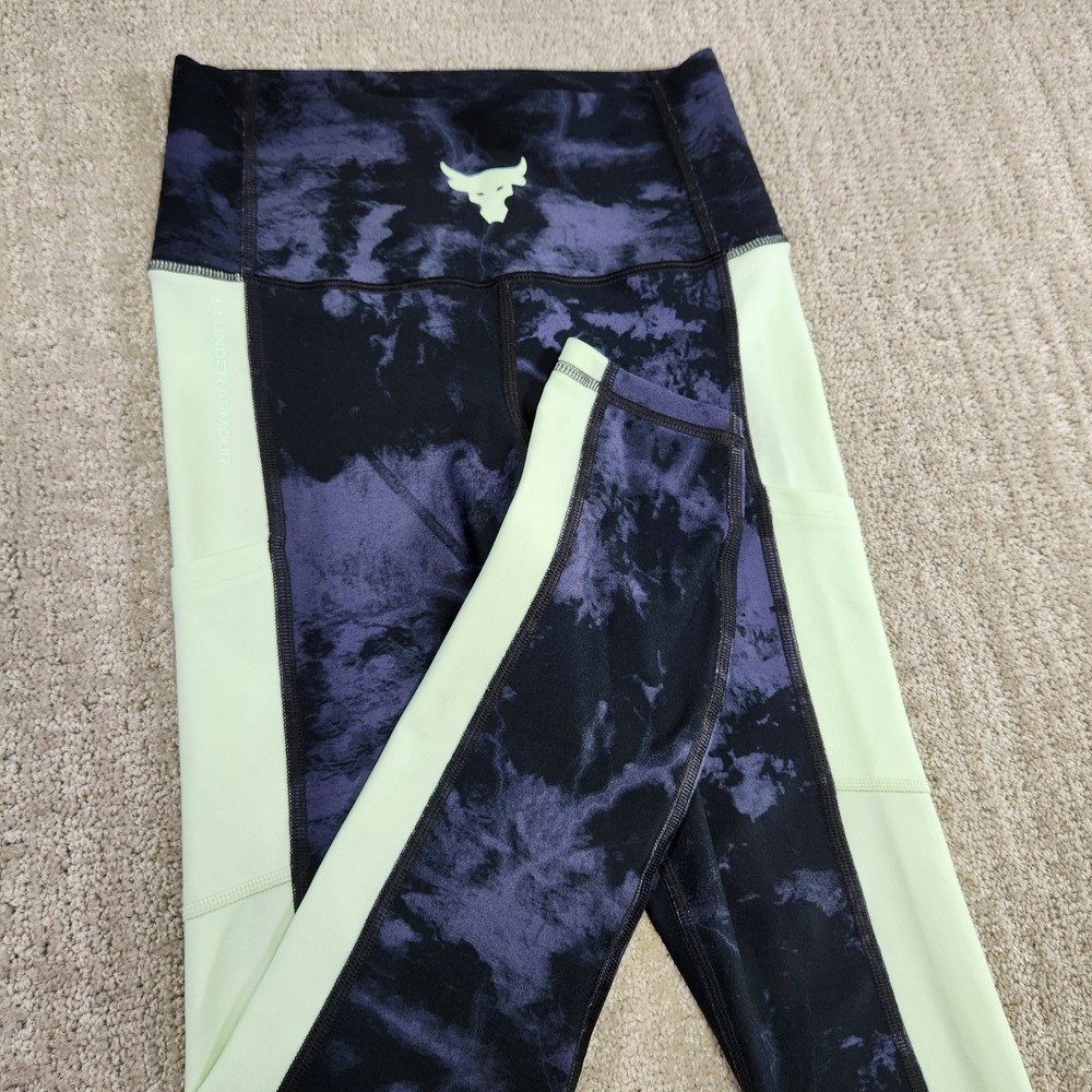Under Armour Project Rock Womens Size XS Compression Ankle Leggings 1373603